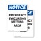 Signmission Emergency Evacuation Meeting Area, 12 in W x Rectangle, Plastic OS-2PACK-NS-P-1218-V-11790 - alternate 1
